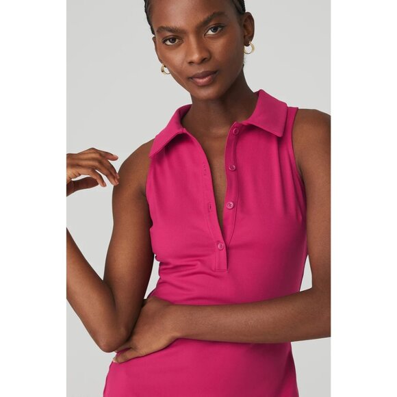 ALO Yoga Charmed Magenta Crush Tennis Dress Size Medium NEW NWT - Picture 2 of 6